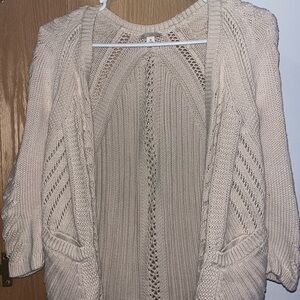Xs GAP Cream Cable Knit Cardigan